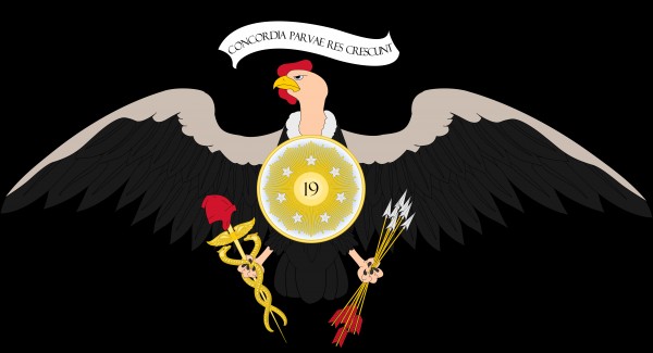 Venezuela Second Republic Coat of Arms 1812-1814 by Fun With Flags
